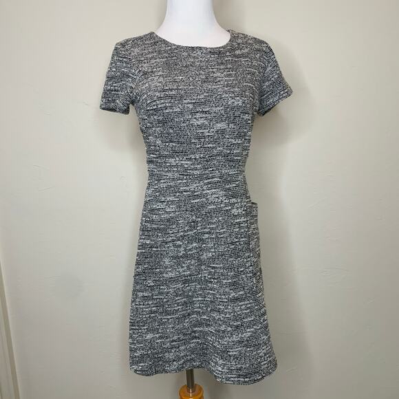 Loft Tweed Knit A Line Dress Sz 6 P - Picture 1 of 8